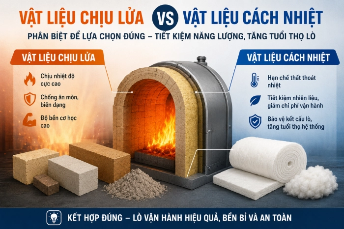 Phân Biệt Vật Liệu Chịu Lửa Và Vật Liệu Cách Nhiệt: Tránh Nhầm Lẫn Khi Thi Công